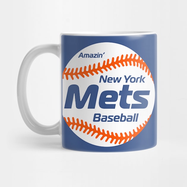 Mets 80s Retro Ball by Throwzack